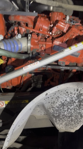 Detroit diesel engine bay cleaned and dressed