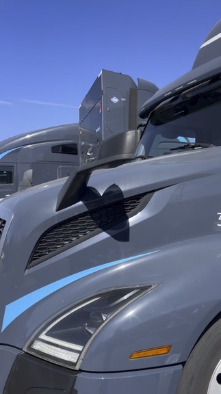 Volvo semi after detail with restored gloss